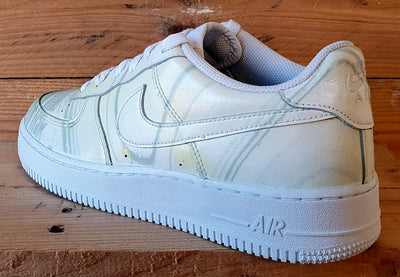 Nike Air Force 1 GS Low Leather Trainers UK6/US7Y/EU40 314192-117 Marble Green