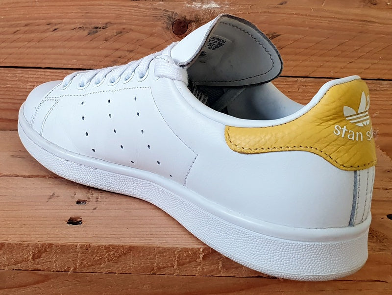 Adidas Stan Smith Low Leather Trainers UK6/US7.5/EU39 EF6883 White/Yellow