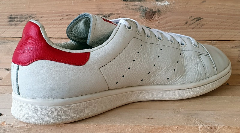 Adidas Stan Smith Low Leather Trainers UK10/US10.5/EU44.5 B37898 White/Red