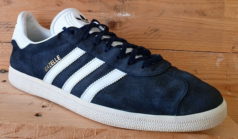 Adidas Originals Gazelle Low Suede Trainers UK12/US12.5/EU47 BB5478 Navy/White