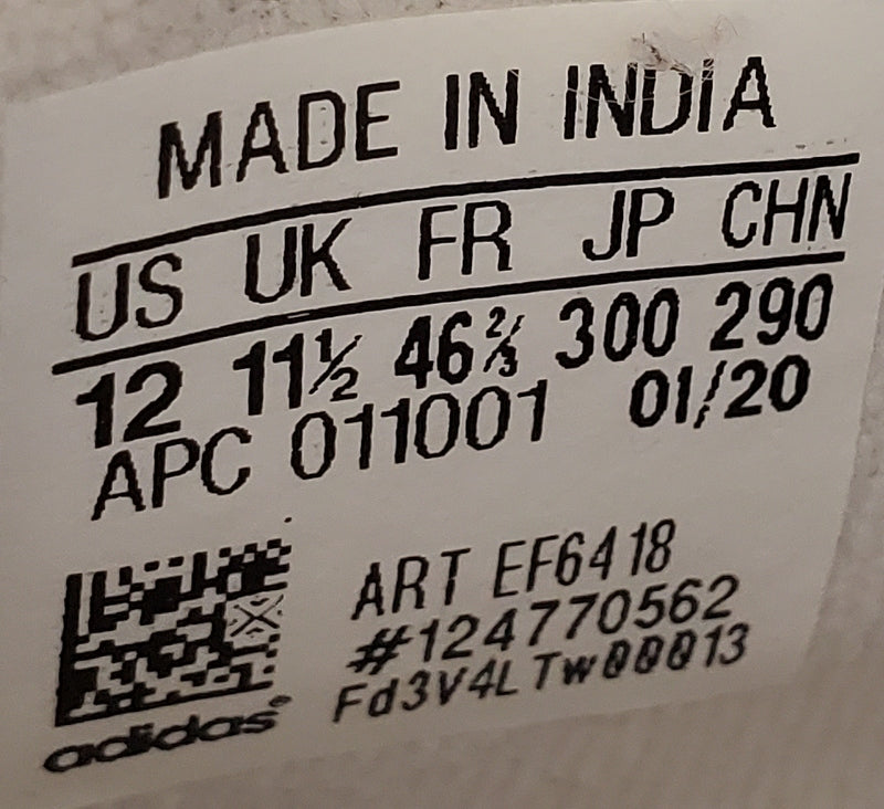 Adidas Rivalry Low Canvas/Suede Trainers UK11.5/US12/EU46.5 EF6418 White