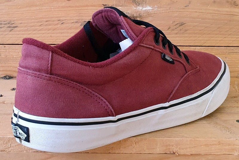 Vans Off The Wall Low Canvas Trainers UK10/US11/EU44.5 751505 Maroon/Black