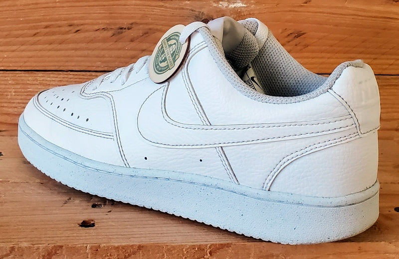 Nike Court Vision Low Leather Trainers UK6/US8.5/EU40 DH3158-100 Triple White