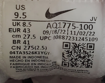 Nike Ebernon Low Leather Trainers UK8.5/US9.5/EU43 AQ1775-100 Triple White