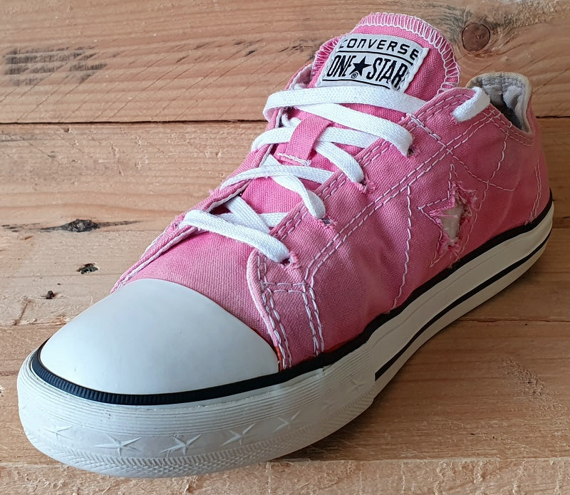 Converse One Star Low Canvas Trainers UK5/US5.5/EU38 7K0801S48 Pink/White