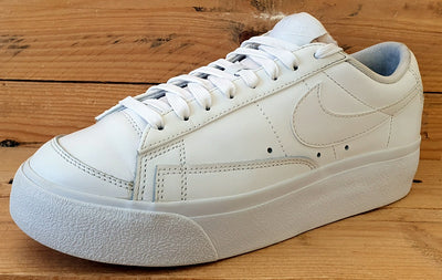 Nike Blazer Low Platform Leather Trainers UK5.5/US8/EU39 DJ0292-100 White