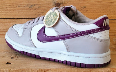 Nike Dunk Low Leather Trainers UK4/US4.5Y/E36.5 FB9109-104 Platinum Violet/White