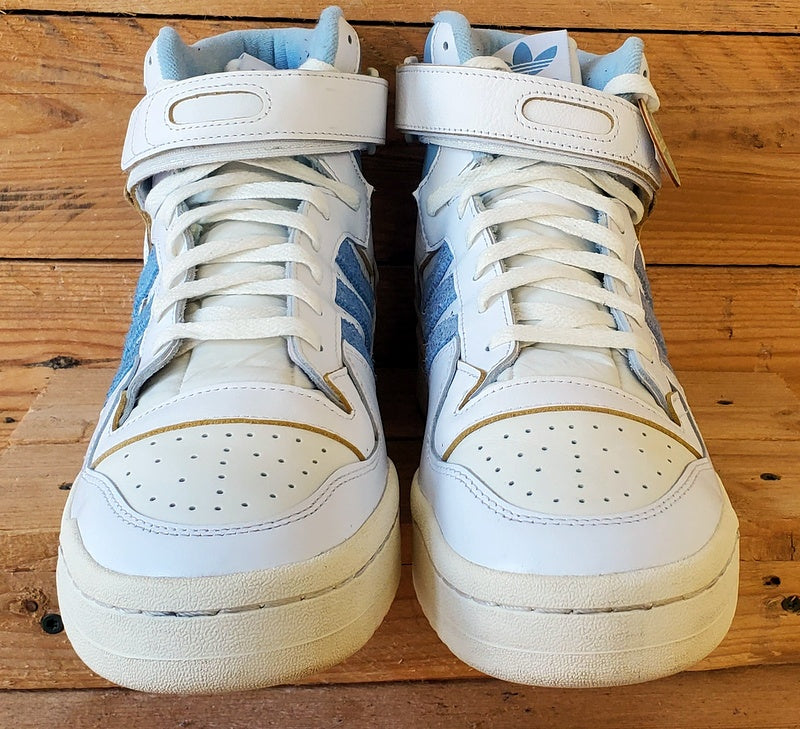 Adidas Forum 84 Mid Leather Trainers UK12.5/US13/EU48 GW5924 White/Blue