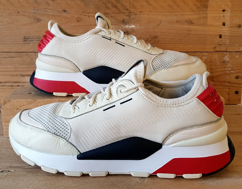 Puma Rs-0 Play Low Leather Trainers UK10/US11/EU44.5 36751512 Cream/Black/Red