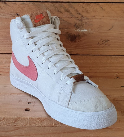 Nike Blazer 77 Catechu Mid Canvas Trainers UK7/US9.5/EU41 DC9265-101 White/Pink