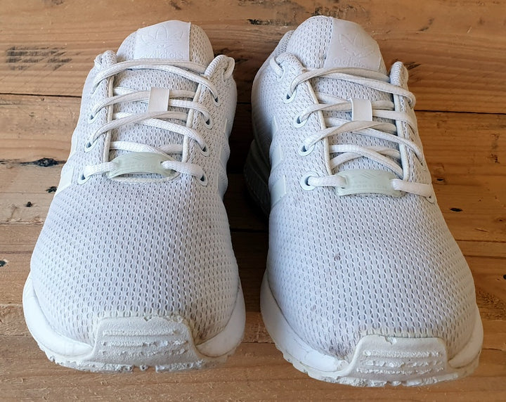 Adidas ZX Flux Low Textile Trainers UK6.5 US7 EU40 S81421 Triple White VintageTrainers