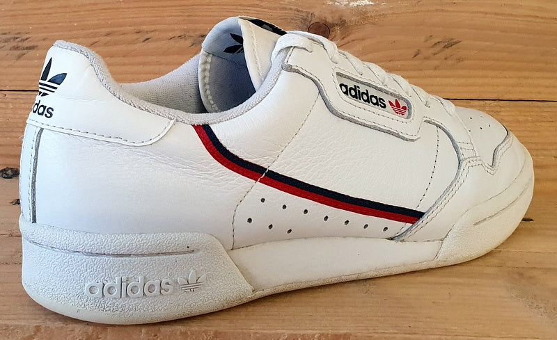 Adidas Continental 80 Low Leather Trainers UK7/US7.5/EU40.5 G27706 White/Red