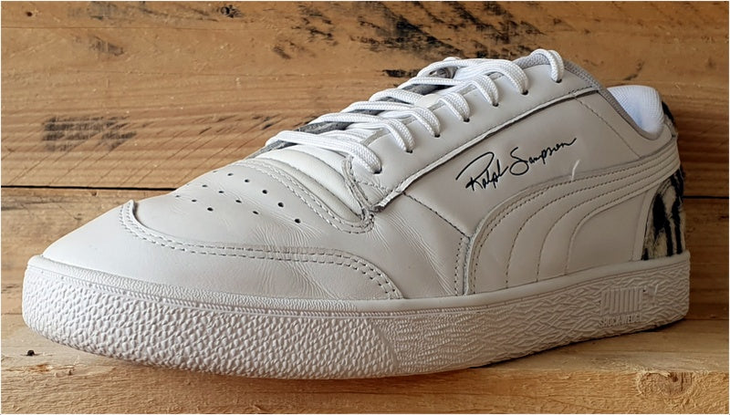 Puma Ralph Sampson Leather Trainers UK12 US13 EU47 375229 01 White Animal Print