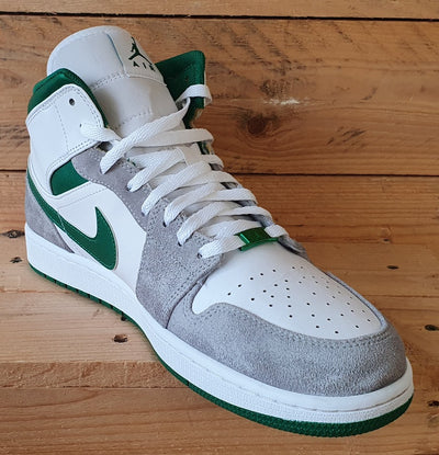 Nike Air Jordan 1 Mid Trainers UK11/US12/EU46 DC7294-103 White/Pine Green