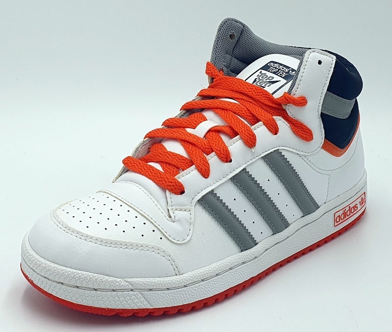 Adidas Top Ten Mid Leather Trainers G63352 White/Orange/Grey UK5/US5.5/EU38