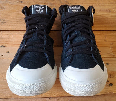 Adidas Nizza Mid Suede Trainers UK9/US9.5/EU43 EE5611 Black/White