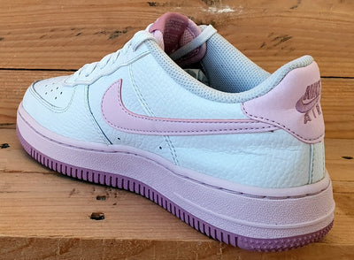 Nike Air Force 1 Low Leather GS Trainers UK4/US4.5Y/EU36.5 CT3839-107 White/Pink