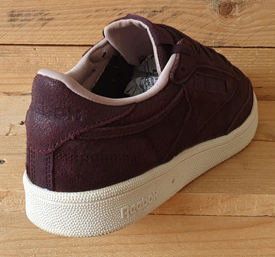 Reebok Club C 85 Low Suede Trainers UK6/US8.5/EU39 BS5192 Dark Purple