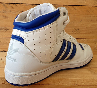 Adidas Decade Mid Leather Trainers UK8.5/US9/EU42.5 G24477 White/Royal Blue