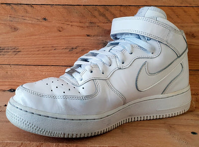 Nike Air Force 1 Mid Leather Trainers UK9/US10/EU44 315123-111 Triple White