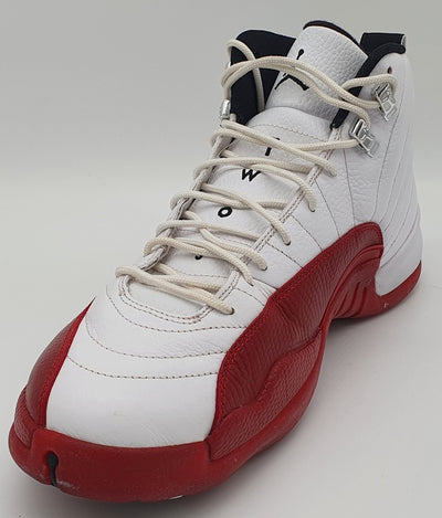 Jordan 12 Retro Cherry Leather Trainers 2009 130690-110 White/Red UK10/US11/EU45