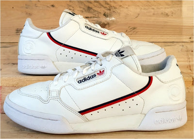 Adidas Continental 80 Low Leather Trainers UK6.5/US7/EU40 FW2336 White/Red/Blue
