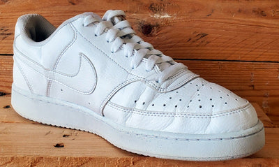 Nike Court Vision Next Nature Low Leather Trainers UK9.5/US10.5/EU44.5 White