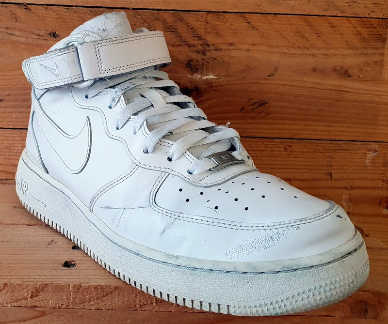 Nike Air Force 1 Mid Leather Trainers UK9/US10/EU44 315123-111 Triple White