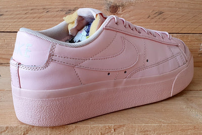 Nike Blazer Low Platform Leather Trainers DJ0292-600 Pink UK4/US6.5/EU37.5