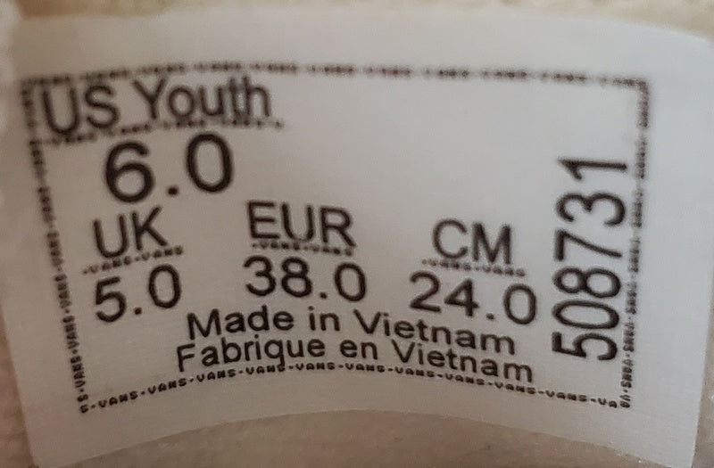 Vans Off The Wall Canvas Trainers UK5/US6/EU38 508731 Checkerboard/White/Black