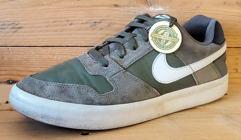 Nike SB Delta Force Low Leather Trainers UK7/US8/EU41 942237-200 Green/White
