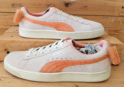 Puma Basket Suede Bow Jelly Trainers 368959-01 Grey/Pink UK4.5/US5.5C/EU37.5