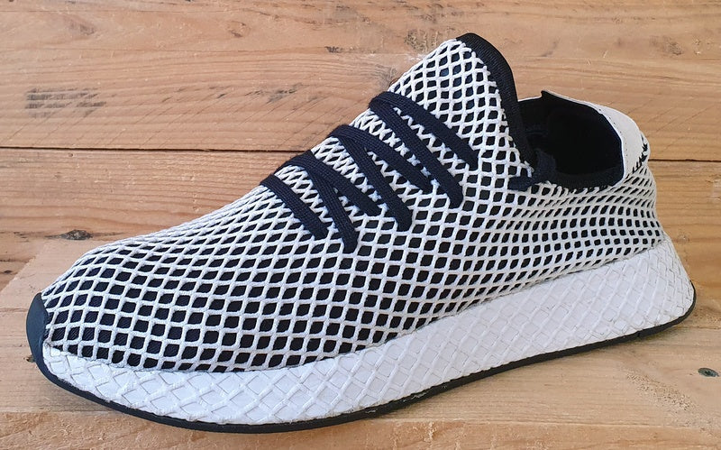 Adidas Originals Deerupt Runner Trainers UK10 US10.5 EU44.5 CQ2626 Black White VintageTrainers