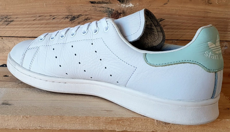 Adidas Stan Smith Low Leather Trainers UK11 US11.5 EU46 EF9289 White Linen Green