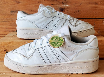 Adidas Rivalry Low Leather Trainers UK6/US6.5/EU39 EF8729 Triple White