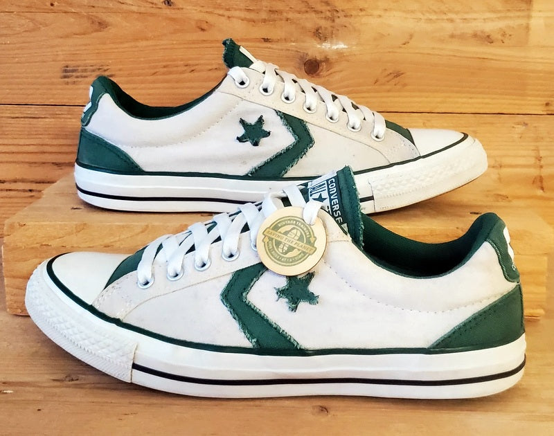 Converse All Star Low Canvas Trainers UK8.5/US8.5/EU42 136956C White/Green