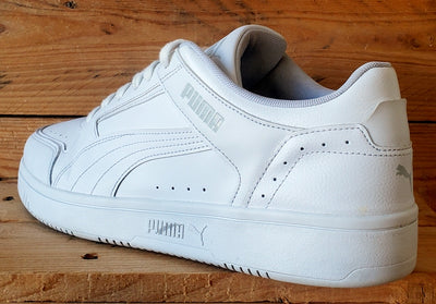 Puma Rebound Low Leather Trainers UK10/US11/EU44.5 380747-02 Triple White