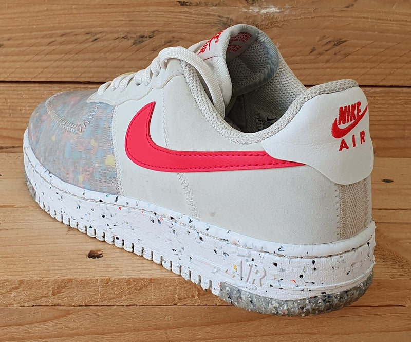 Nike Air Force 1 Crater Trainers UK5.5/US8/E39 CT1986-101 Summit White/Siren Red