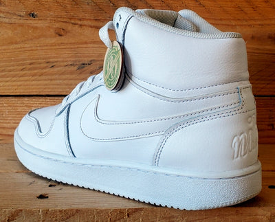 Nike Ebernon Mid Leather Trainers UK6/US7/EU40 AQ1773-100 Triple White