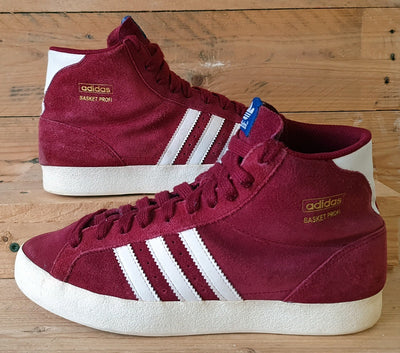 Adidas Originals Basket Profi Mid Suede Trainers UK6/US6.5/EU39 Q23332 Red