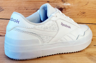 Reebok Techque T Bold Low Leather Trainers UK4/US6.5/EU37 GZ6020 Triple White