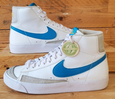Nike Blazer 77 Mid Leather Trainers UK5/US5.5Y/EU38 DA4086-107 White/Blue