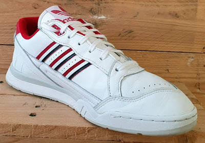 Adidas A.R. Low Leather Trainers UK9.5/US10/EU44 EF5945 White/Red/Black