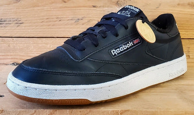 Reebok Club C 85 Low Leather Trainers UK9/US10/EU43 AR0458 Black/White/Gum