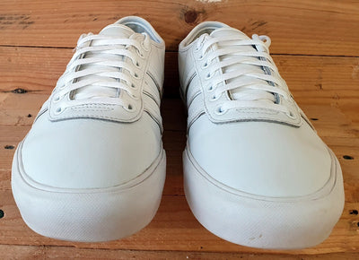 Adidas Delpala Low Leather Trainers UK9/US9.5/EU43 H02385 Triple White