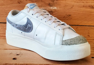 Nike Blazer Platform Low Leather Trainers UK6/US8.5/EU40 DV6978-100 White