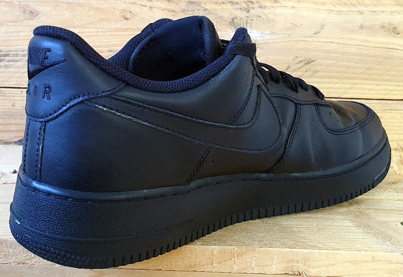 Nike Air Force 1 07' Low Leather Trainers UK11/US12/EU46 315122-001 Triple Black