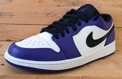 Nike Air Jordan 1 Low Leather Trainers UK8.5/US9.5/EU43 553558-500 Purple/White