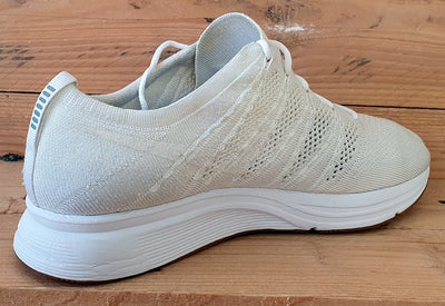 Nike Flyknit Low Trainers UK7.5/US8.5/EU42 AH8396-102 Triple White/Gum