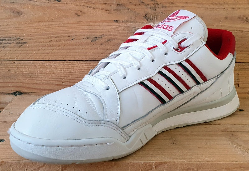 Adidas A.R. Low Leather Trainers UK9.5/US10/EU44 EF5945 White/Red/Black